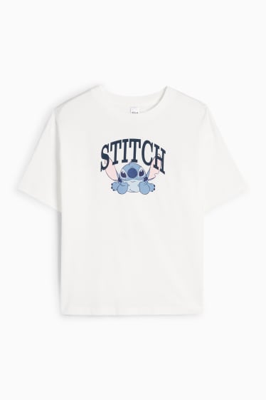 Bambine - Lilo & Stitch - maglia a maniche corte - bianco