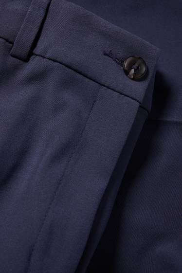 Dames - Pantalon - low waist - wide leg - donkerblauw