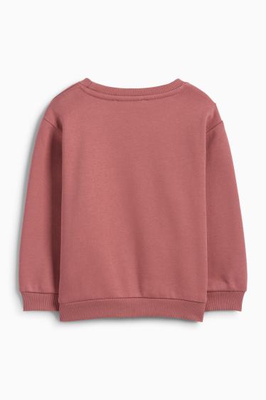 Kinder Mädchen - Einhorn - Sweatshirt - Glanz-Effekt - dunkelrosa
