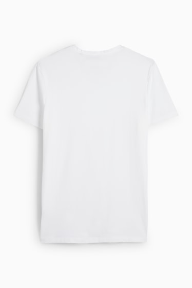 Herren - T-Shirt - Slim Fit - Flex - weiß