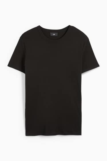 Uomo - T-shirt - slim fit - nero