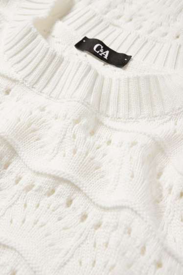 Damen - Pullover - cremeweiss