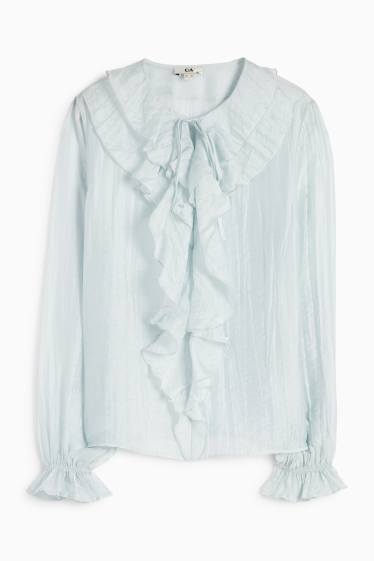 Women - Blouse - light blue