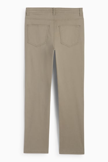 Femei - Pantaloni de stofă - talie înaltă - slim fit - bej