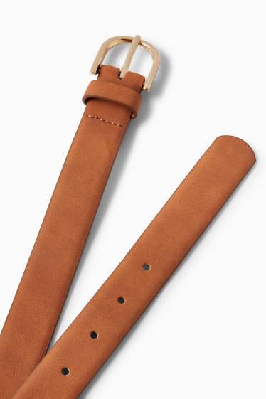 Women - Belt - faux leather - light brown