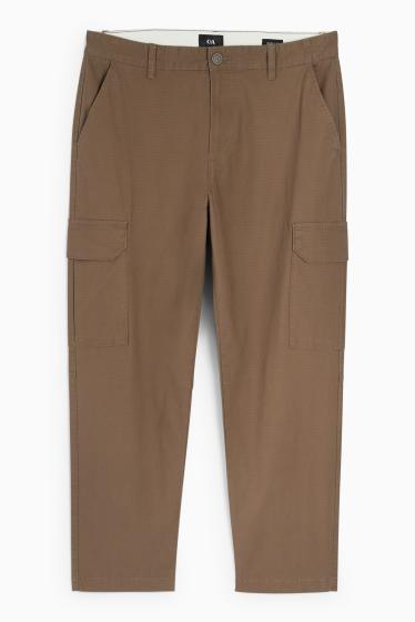 Hombre - Pantalón cargo - con textura - caqui