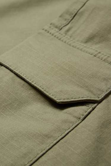 Uomo - Pantaloni cargo - tramati - verde