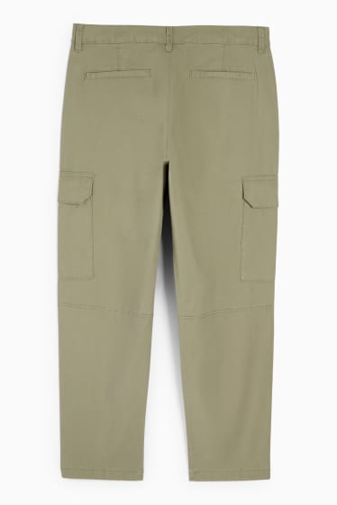 Uomo - Pantaloni cargo - tramati - verde