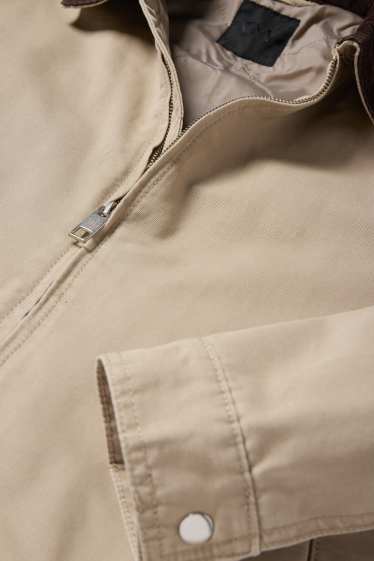 Heren - Jas - gevoerd - licht beige