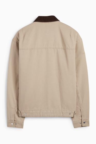 Heren - Jas - gevoerd - licht beige