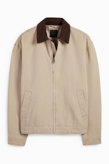 Heren - Jas - gevoerd - licht beige