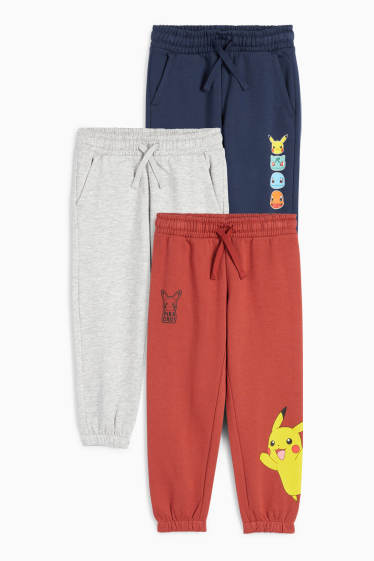 Kinder Buben - Multipack 3er - Pokémon - Jogginghose - dunkelblau