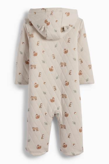 Unisex - Lesní motivy - overal pro miminka - taupe