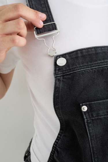 Women - Maternity denim dungarees - denim-dark gray