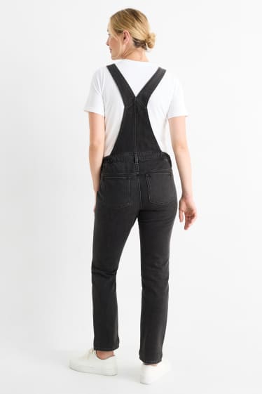 Women - Maternity denim dungarees - denim-dark gray