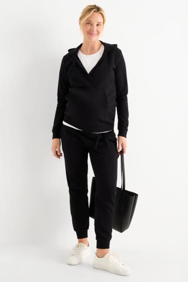 Damen - Umstands-Jogginghose - schwarz