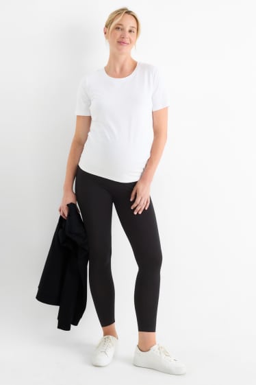 Damen - Multipack 2er - Umstands-Leggings - schwarz