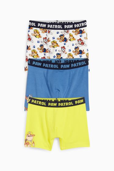 Copii - Băieți - Multipack 3 perechi - Patrula cățelușilor - Chase, Marshall - boxeri - albastru închis