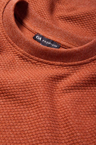 Kinder Jungen - Pullover - strukturiert - dunkelorange