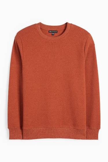 Kinder Jungen - Pullover - strukturiert - dunkelorange