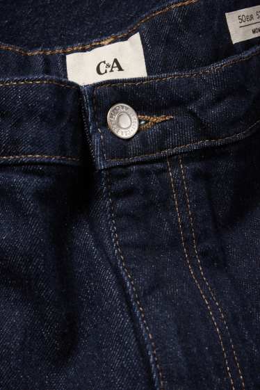 Femei - Mom jeans - talie înaltă - LYCRA® - denim-albastru închis