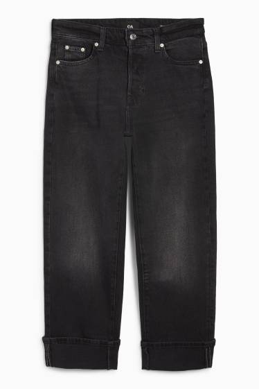 Damen - Boyfriend Jeans - Mid Waist - LYCRA® - dunkeljeansgrau