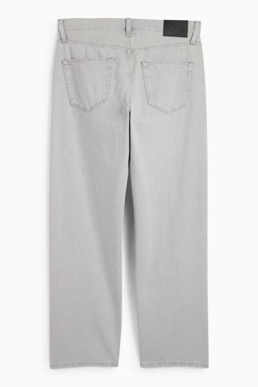 Pánské - Relaxed jeans - džíny - světle šedé