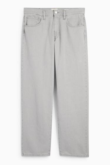 Pánské - Relaxed jeans - džíny - světle šedé
