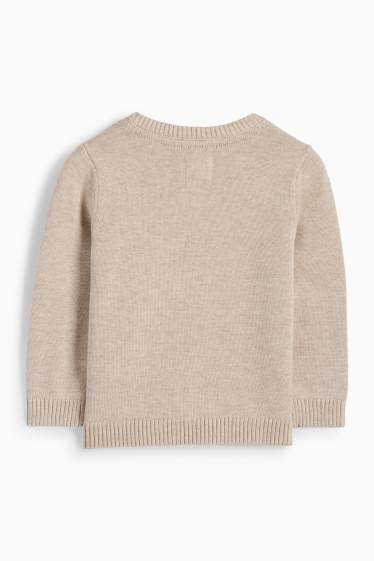 Bébés garçons - Winnie l’ourson - pull bébé - beige clair