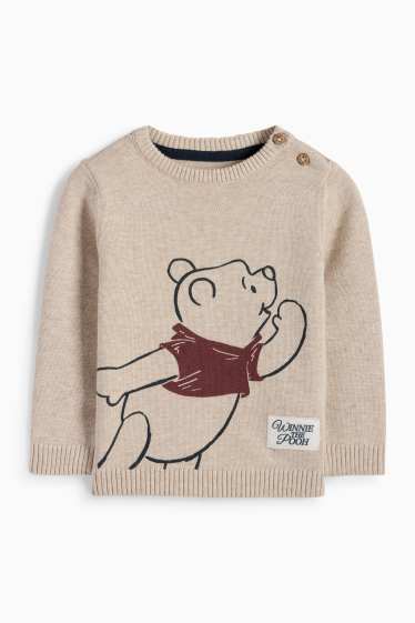 Bébés garçons - Winnie l’ourson - pull bébé - beige clair