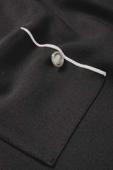 Damen - Strickkleid - schwarz