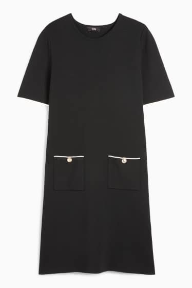 Damen - Strickkleid - schwarz