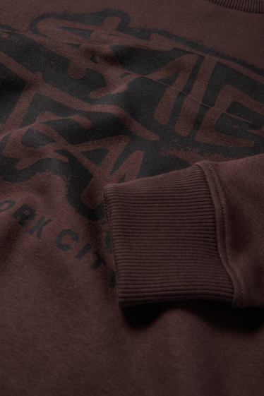 Kinderen: jongens - Skate Team - sweatshirt - donkerbruin