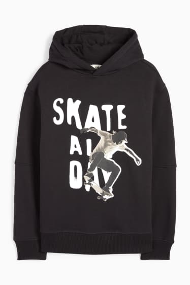 Children Boys - Skateboarder - hoodie - black
