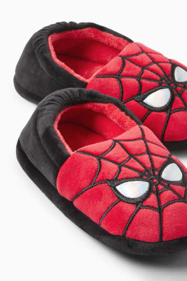 Děti - chlapci - Spider-Man - domácí obuv - červená