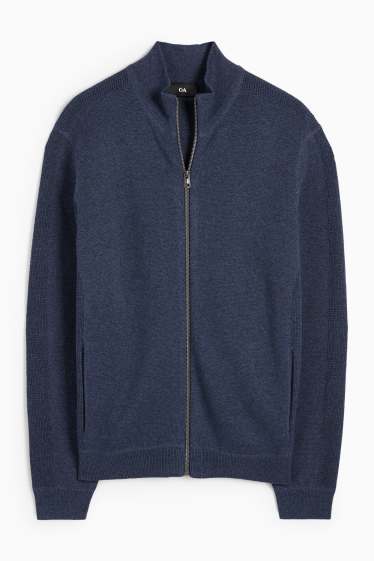 Uomo - Cardigan - blu scuro