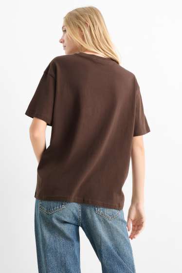 Femmes - T-shirt - Oversize - marron foncé