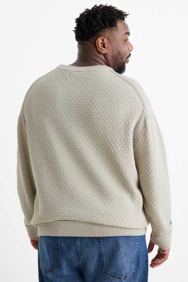 Herren - Pullover - strukturiert - grau