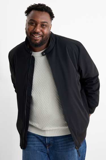 Hommes - Blouson - doublé - finition déperlante - bleu foncé