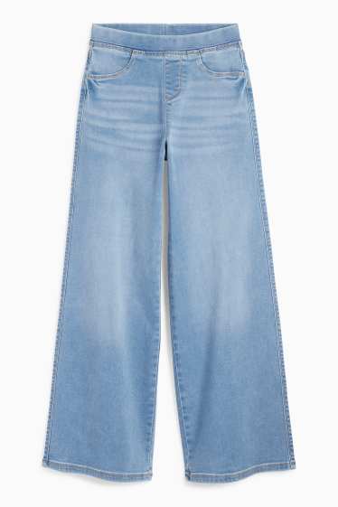 Children Girls - Wide leg jeans - denim-light blue