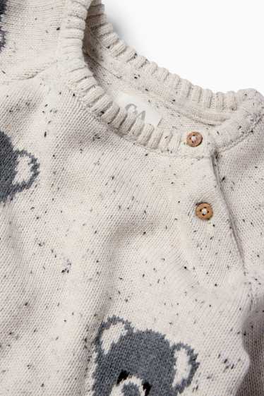 Unisex - Bärchen - Baby-Pullover - cremeweiss