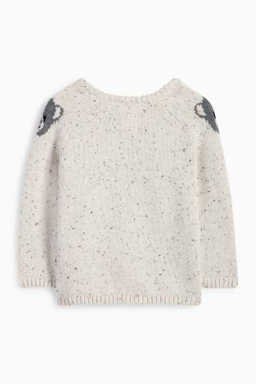 Unisex - Bärchen - Baby-Pullover - cremeweiss