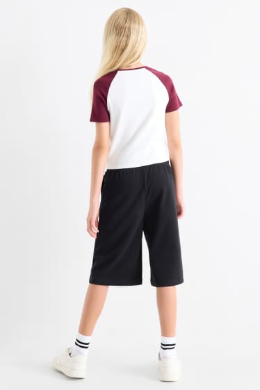 Kinder Mädchen - California - Sweat-Bermudas - schwarz