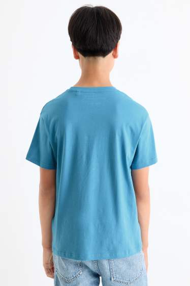 Kinder Jungen - Multipack 2er - Minecraft - Kurzarmshirt - blau / beige