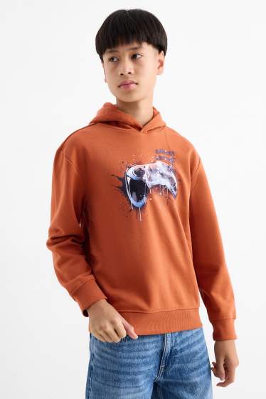 Enfants garçons - Lot de 2 - jeux vidéo et tigre - sweat à capuche - noir