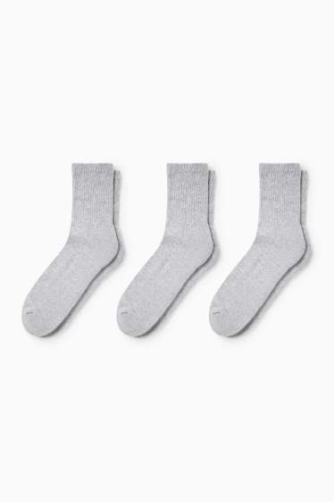 Damen - Multipack 3er - Tennissocken - hellgrau-melange