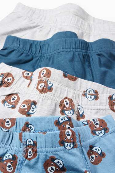 Kinder Buben - Multipack 6er - Bär - Boxershorts - blau