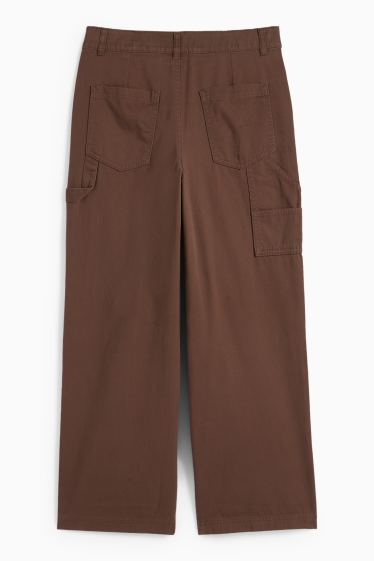 Kinder Mädchen - Stoffhose - dunkelbraun