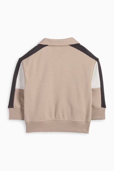 Children Boys - Tiger - zip-through sweatshirt - beige