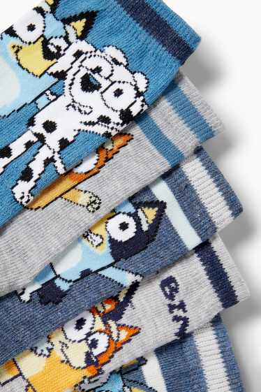 Kinder Buben - Multipack 5er - Bluey - Socken mit Motiv - blau
